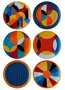 Hermia Juego de Platos de Servicio DNR0078 de 6 piezas en Multicolor